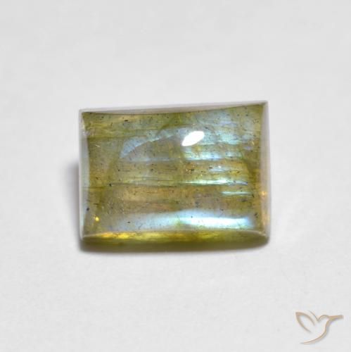 2.18ct Натуральный Многоцветный Лабрадорит, Огранка Багет, Прозрачный