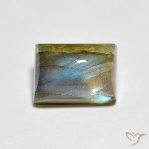 2.25ct Натуральный Многоцветный Лабрадорит, Огранка Багет, Прозрачный