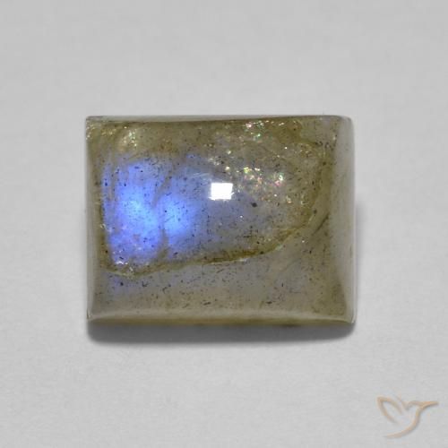 2.46ct Натуральный Многоцветный Лабрадорит, Огранка Багет, Полупрозрачный
