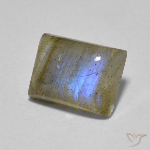 1.89ct Натуральный Многоцветный Лабрадорит, Огранка Багет, Полупрозрачный
