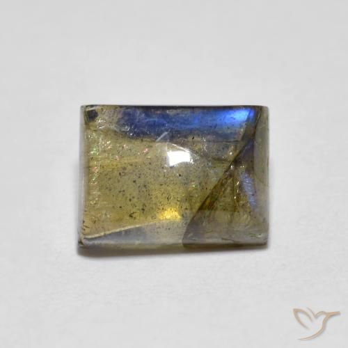 2.21ct Натуральный Многоцветный Лабрадорит, Огранка Багет, Прозрачный