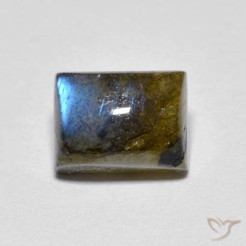 2.42ct Натуральный Многоцветный Лабрадорит, Огранка Багет, Полупрозрачный