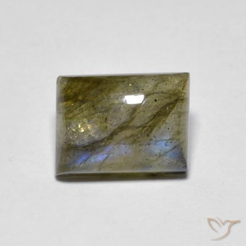 2.30ct Натуральный Многоцветный Лабрадорит, Огранка Багет, Полупрозрачный