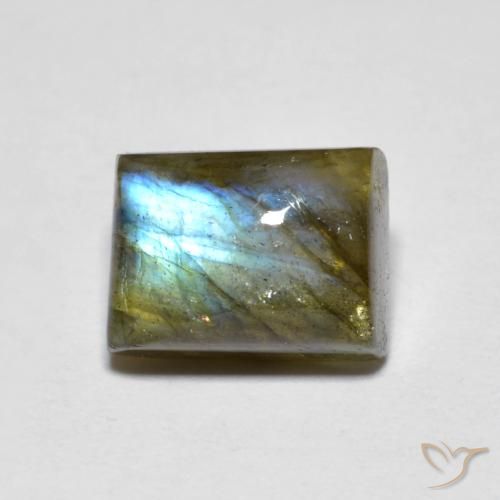 2.64ct Натуральный Многоцветный Лабрадорит, Огранка Багет, Полупрозрачный