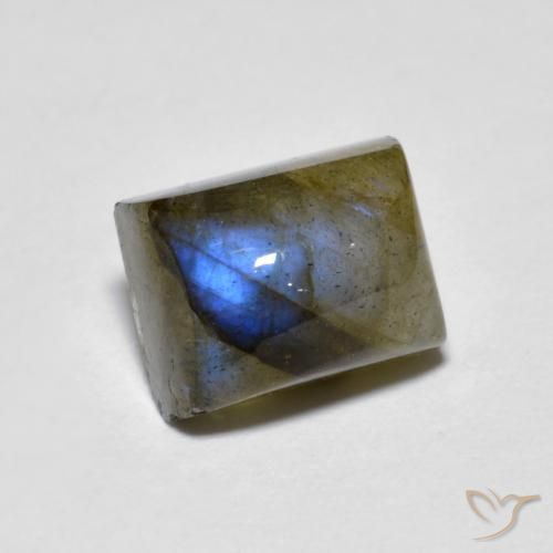 2.69ct Натуральный Многоцветный Лабрадорит, Огранка Багет, Полупрозрачный