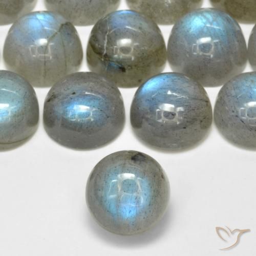 2.47ct Натуральный Многоцветный Лабрадорит, Круглый, Полупрозрачный