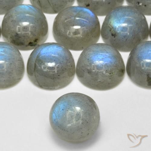 2.51ct Натуральный Многоцветный Лабрадорит, Круглый, Полупрозрачный