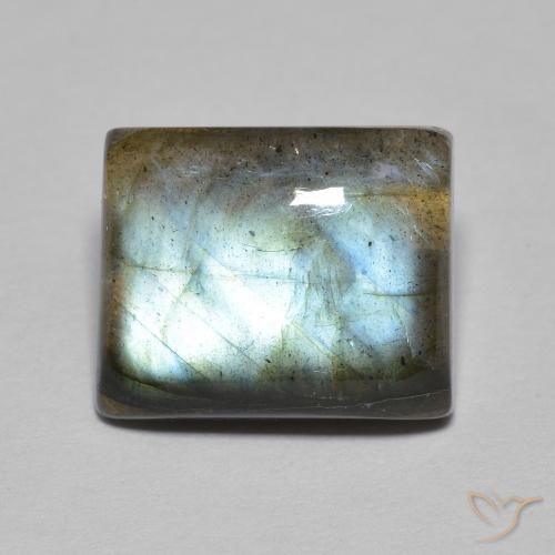 5.45ct Натуральный Многоцветный Лабрадорит, Огранка Багет, Полупрозрачный