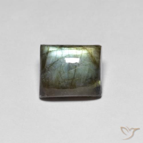 7.41ct Натуральный Многоцветный Лабрадорит, Огранка Багет, Полупрозрачный