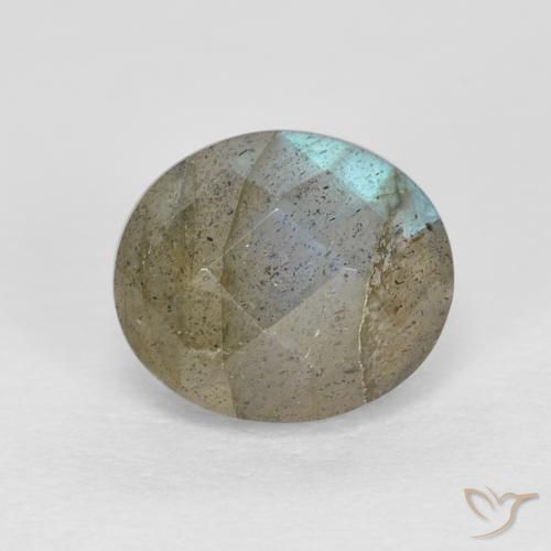 1.32ct Натуральный Многоцветный Лабрадорит, Овал, Полупрозрачный