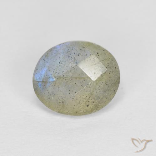 1.28ct Натуральный Многоцветный Лабрадорит, Овал, Полупрозрачный