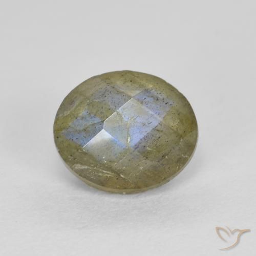 1.25ct Натуральный Многоцветный Лабрадорит, Овал, Полупрозрачный
