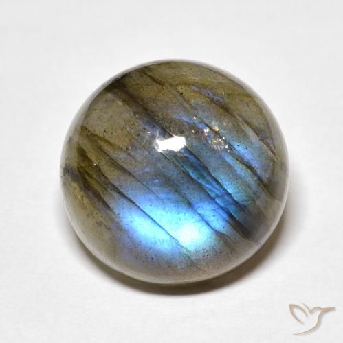 12.00ct Натуральный Многоцветный Лабрадорит, Круглый, Полупрозрачный