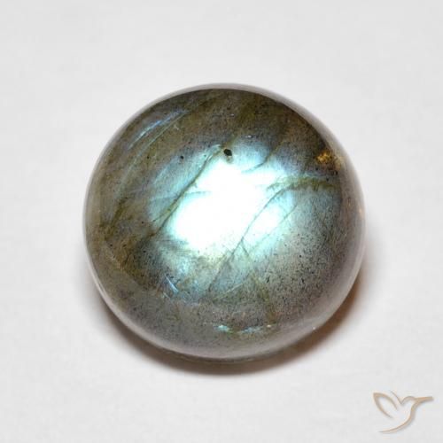 6.23ct Натуральный Многоцветный Лабрадорит, Круглый, Полупрозрачный