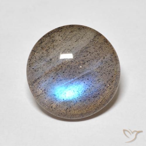 7.25ct Натуральный Многоцветный Лабрадорит, Круглый, Полупрозрачный