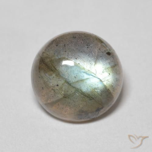 2.09ct Натуральный Многоцветный Лабрадорит, Круглый, Полупрозрачный