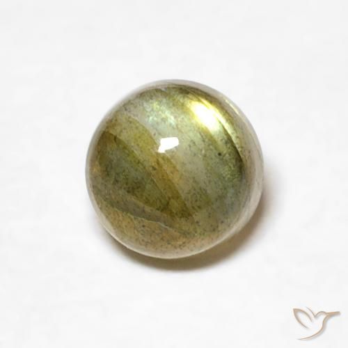 0.67ct Натуральный Многоцветный Лабрадорит, Круглый, Полупрозрачный