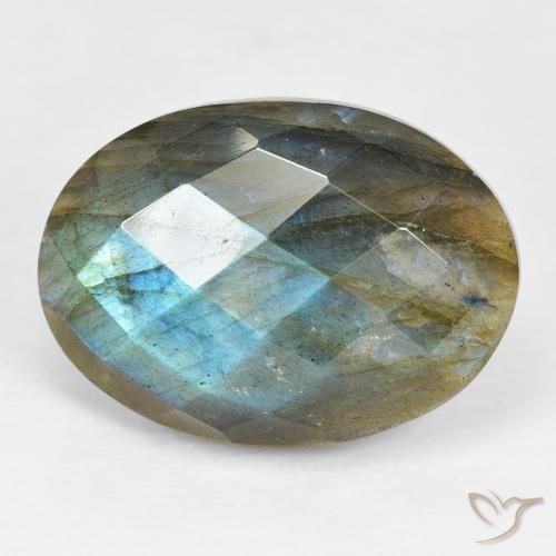 17.59ct Натуральный Многоцветный Лабрадорит, Овал, Непрозрачный