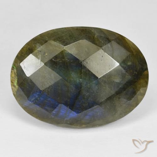 28.57ct Натуральный Многоцветный Лабрадорит, Овал, Непрозрачный