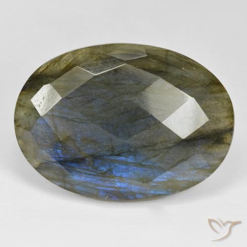 39.19ct Натуральный Многоцветный Лабрадорит, Овал, Непрозрачный