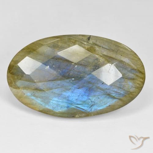 41.48ct Натуральный Многоцветный Лабрадорит, Овал, Непрозрачный