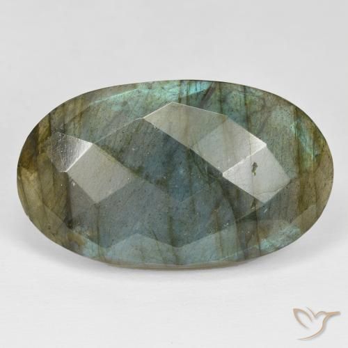 42.82ct Натуральный Многоцветный Лабрадорит, Овал, Непрозрачный