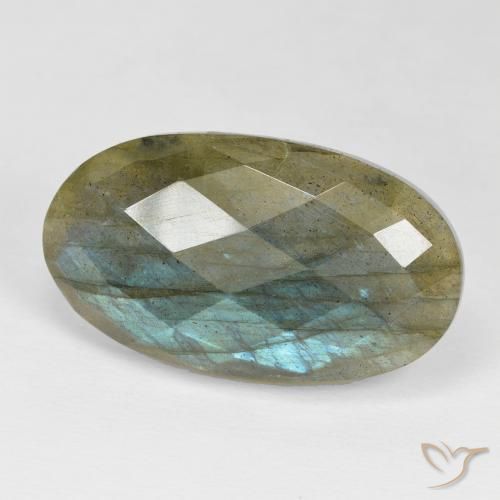 24.29ct Натуральный Многоцветный Лабрадорит, Овал, Непрозрачный