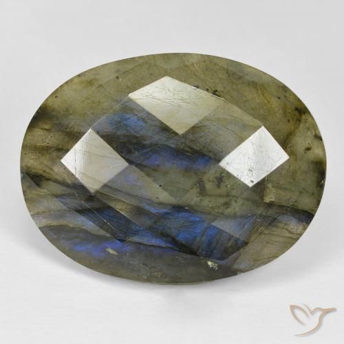 31.10ct Натуральный Многоцветный Лабрадорит, Овал, Непрозрачный