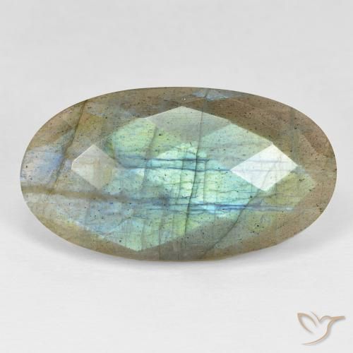 22.80ct Натуральный Многоцветный Лабрадорит, Овал, Непрозрачный