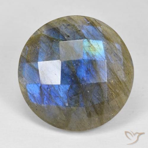 18.23ct Натуральный Многоцветный Лабрадорит, Круглый, Непрозрачный