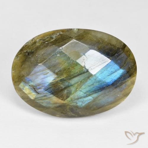 18.53ct Натуральный Многоцветный Лабрадорит, Овал, Непрозрачный