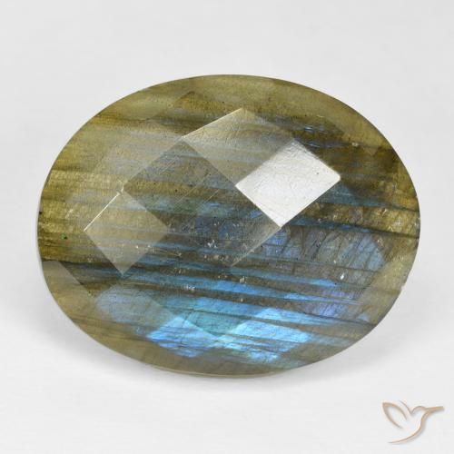 23.31ct Натуральный Многоцветный Лабрадорит, Овал, Непрозрачный
