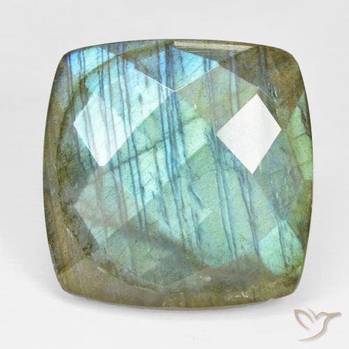 28.56ct Натуральный Многоцветный Лабрадорит, Подушка, Непрозрачный