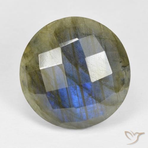 19.78ct Натуральный Многоцветный Лабрадорит, Круглый, Непрозрачный