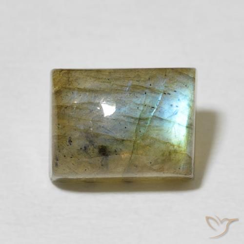 3.53ct Натуральный Многоцветный Лабрадорит, Огранка Багет, Полупрозрачный