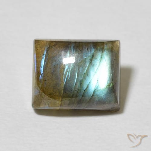 3.13ct Натуральный Многоцветный Лабрадорит, Огранка Багет, Полупрозрачный
