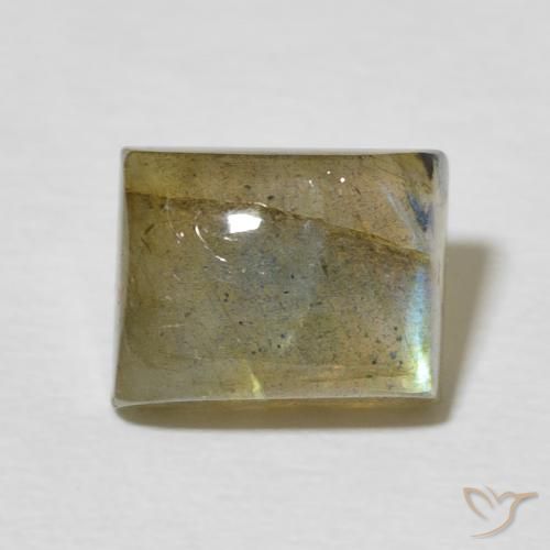 3.25ct Натуральный Многоцветный Лабрадорит, Огранка Багет, Полупрозрачный