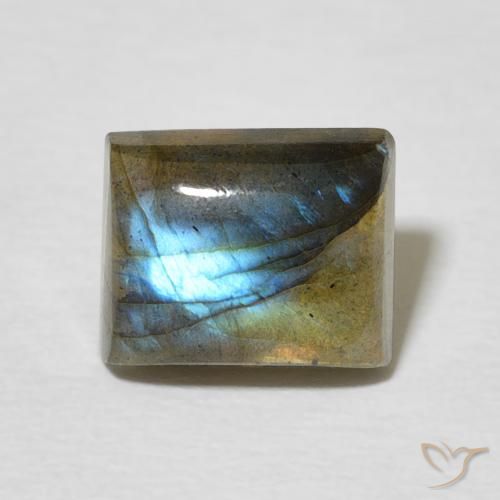 2.79ct Натуральный Многоцветный Лабрадорит, Огранка Багет, Полупрозрачный