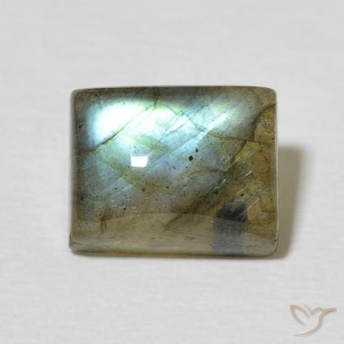 3.36ct Натуральный Многоцветный Лабрадорит, Огранка Багет, Полупрозрачный