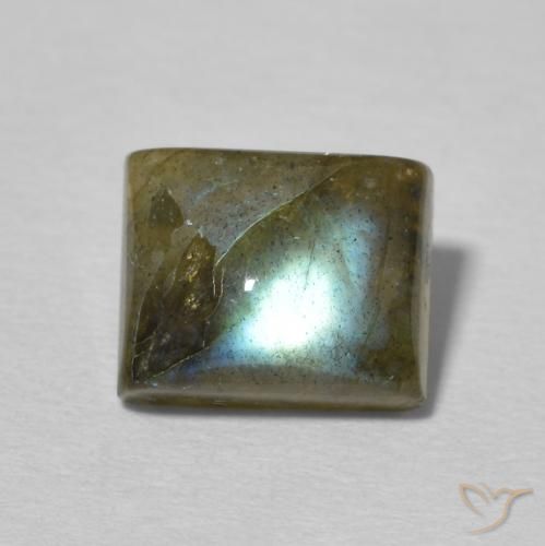 2.71ct Натуральный Многоцветный Лабрадорит, Огранка Багет, Полупрозрачный