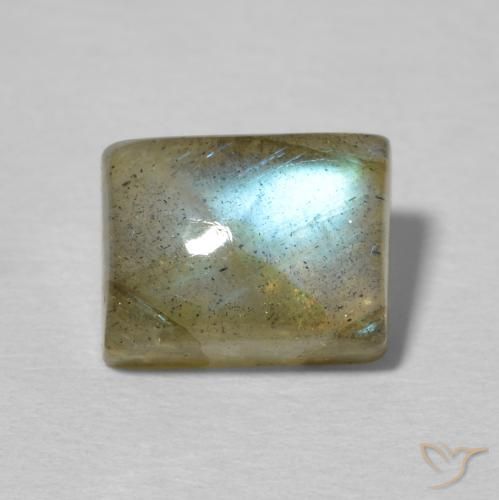 2.85ct Натуральный Многоцветный Лабрадорит, Огранка Багет, Полупрозрачный