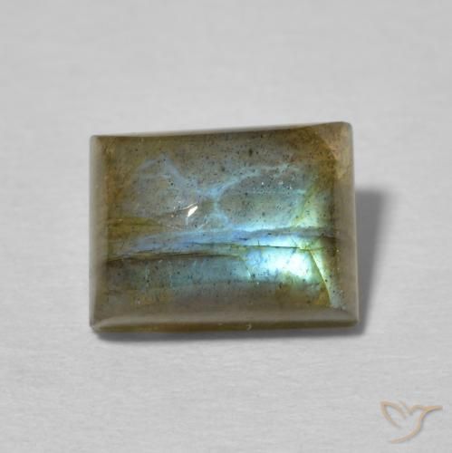 3.02ct Натуральный Многоцветный Лабрадорит, Огранка Багет, Полупрозрачный