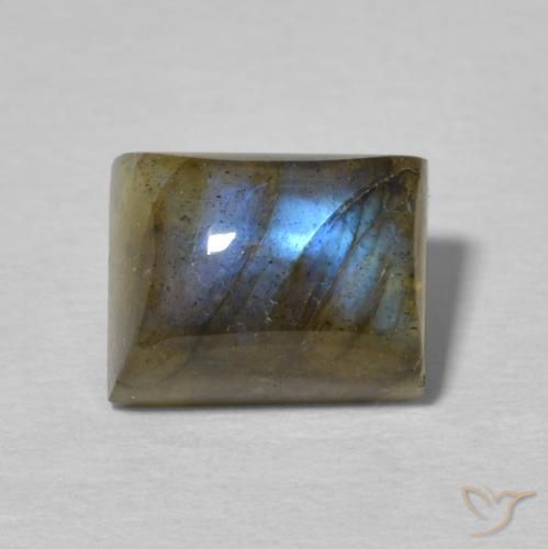 3.03ct Натуральный Многоцветный Лабрадорит, Огранка Багет, Полупрозрачный