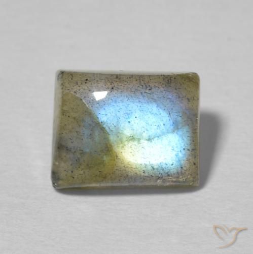 2.90ct Натуральный Многоцветный Лабрадорит, Огранка Багет, Полупрозрачный