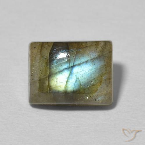 2.95ct Натуральный Многоцветный Лабрадорит, Огранка Багет, Полупрозрачный