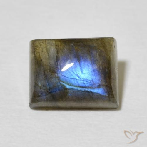 3.13ct Натуральный Многоцветный Лабрадорит, Огранка Багет, Полупрозрачный