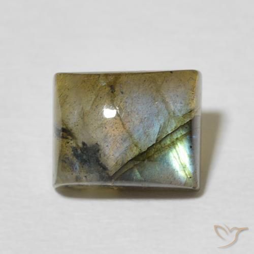 3.20ct Натуральный Многоцветный Лабрадорит, Огранка Багет, Полупрозрачный