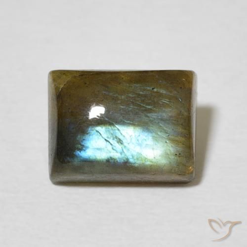 2.88ct Натуральный Многоцветный Лабрадорит, Огранка Багет, Полупрозрачный