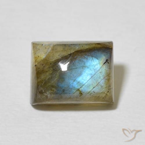 2.72ct Натуральный Многоцветный Лабрадорит, Огранка Багет, Полупрозрачный
