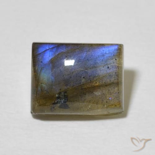 2.94ct Натуральный Многоцветный Лабрадорит, Огранка Багет, Полупрозрачный